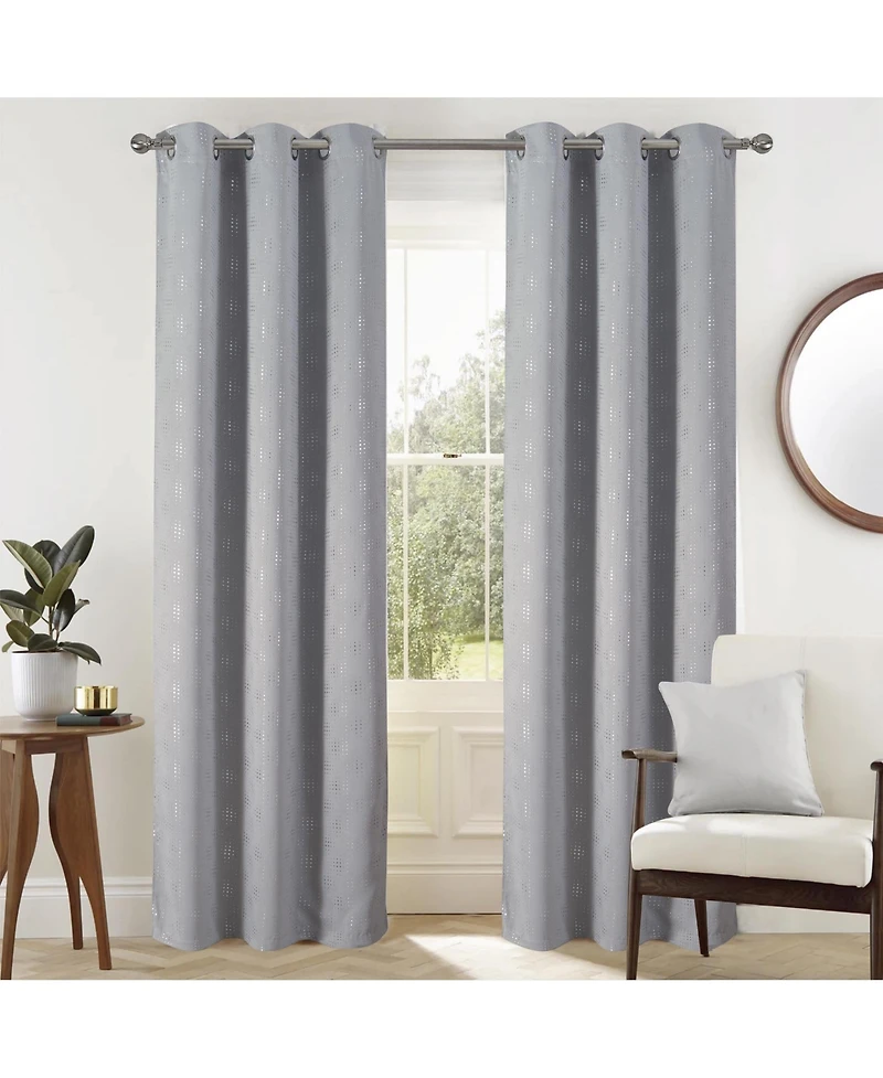 Rt Designers Collection Transform Your Room With Gatsby Rubber Blackout Grommet Curtain Panel 54" X 90" Grey