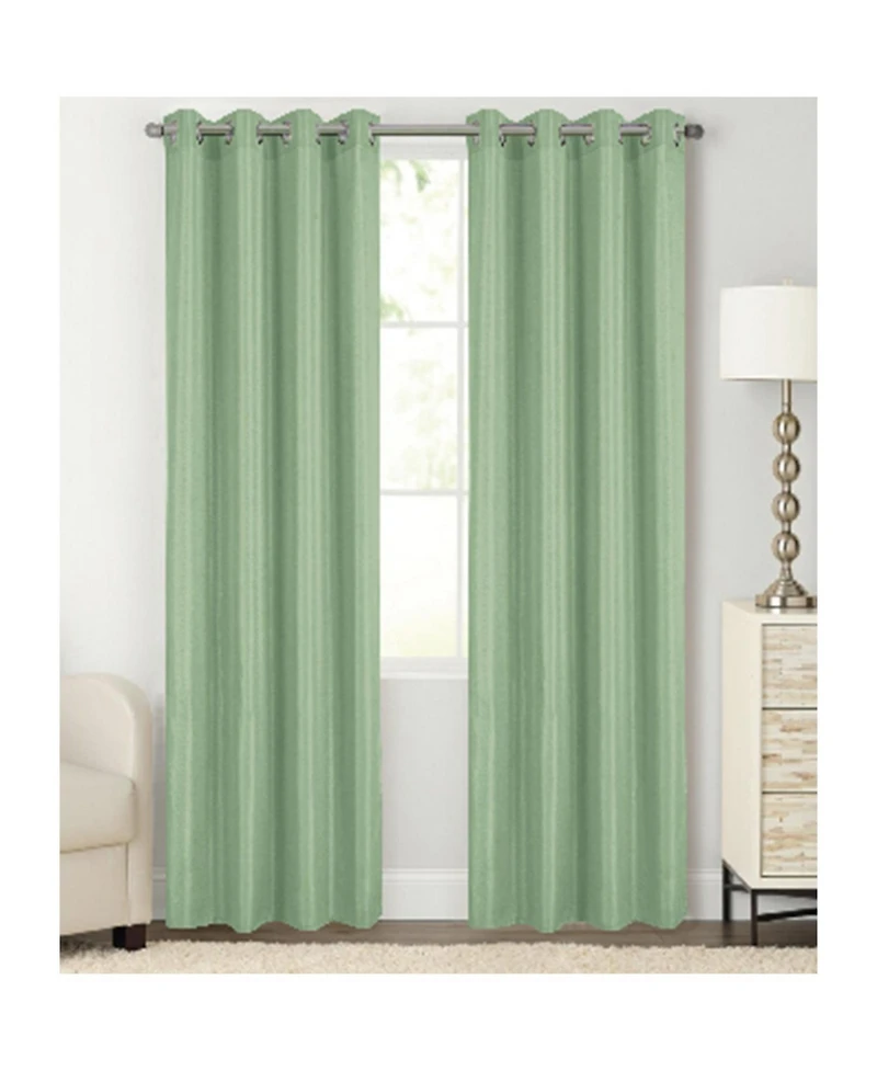 Rt Designer Collection Gibson Luxurious Decorative Grommet Curtain Panel 54" x 90" Sage