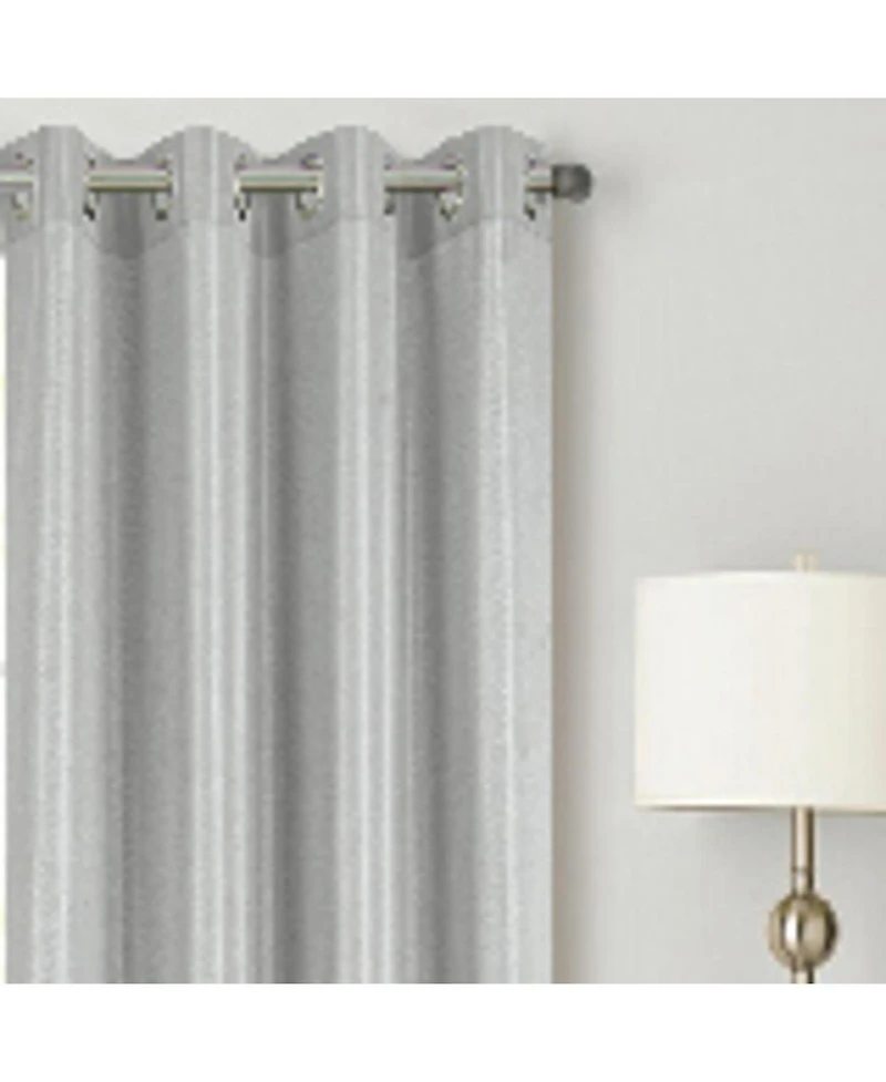 Rt Designer Collection Gibson Luxurious Decorative Grommet Curtain Panel 54" x 90" Silver