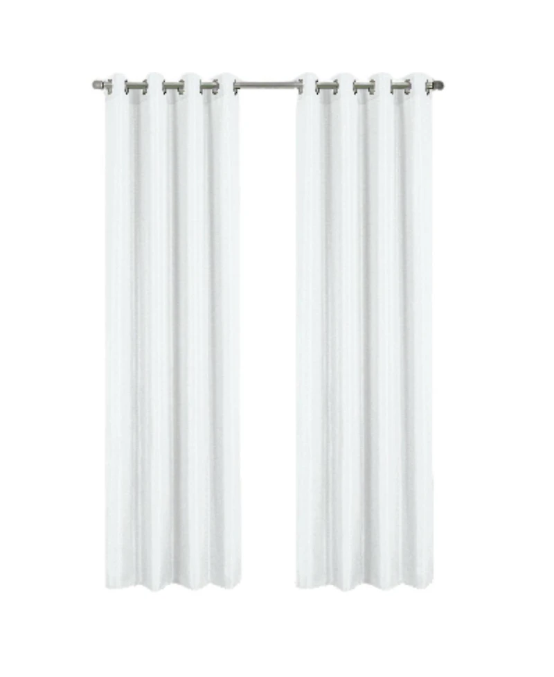 Rt Designer Collection Gibson Luxurious Decorative Grommet White Curtain Panel