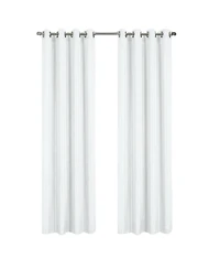 Rt Designer Collection Gibson Luxurious Decorative Grommet White Curtain Panel