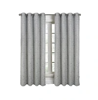 Rt Designers Collection Dorian Jacquard Grommet Blackout Window Curtain Panel 54" x 84" Silver