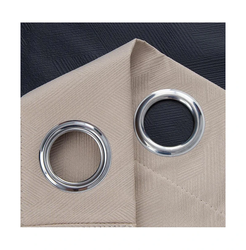 Rt Designers Collection Barron 100% Blackout Grommet Curtain Panel 54" x 90" Beige