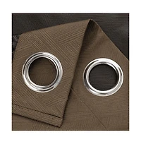Rt Designers Collection Barron 100% Blackout Grommet Curtain Panel 54" x 90" Taupe
