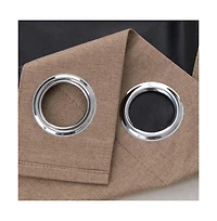 Rt Designers Collection Cabana Two Pack Premium Grommet Curtain Panel 54" x 84" Taupe