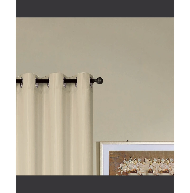 Rt Designers Collection Kennedy Elegant Design Grommet Curtain Panel 54" x 90" Taupe