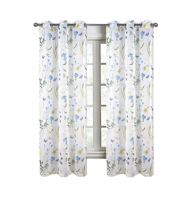 Rt Designers Collection Kelce Doily Grommet Light Filtering Window Curtains for Bedroom 54" x 90" Gold