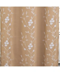 Rt Designer Collection Lilian Embroidered Blackout Luxurious Decorative Grommet Curtain Panel 54" x 95" Taupe