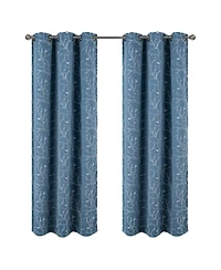 Rt Designer Collection Luciana 2 Pack Embroidered Blackout Luxurious Decorative Grommet Curtain Panel