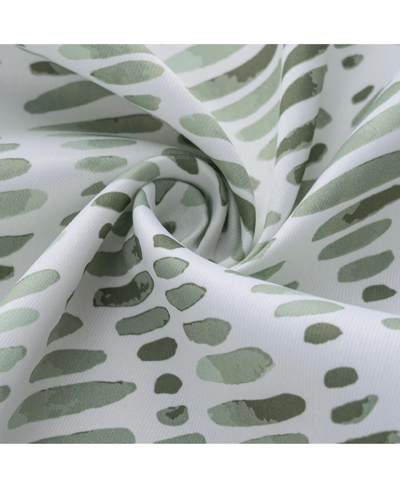 Rt Designer Collection Justice Printed Blackout Luxurious Decorative Grommet Curtain Panel 54" x 84" Sage