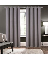 Rt Designer Collection Demi Lux Jacquard Blackout Grommet Curtain Panel 52" x 84" Charcoal