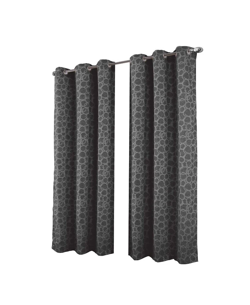 Rt Designer Collection Jasper Lurex Jacquard 2 Pack Grommet Curtain Panel 36" x 84