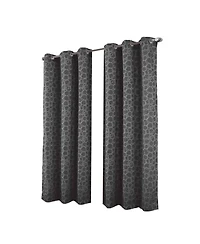 Rt Designer Collection Jasper Lurex Jacquard 2 Pack Grommet Curtain Panel 36" x 84
