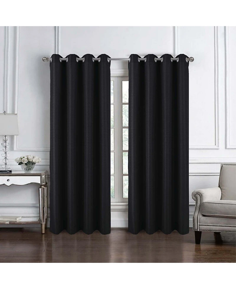 Rt Designer Collection Cindy Textured 2 Pack Grommet Curtain Panel 36" x 84
