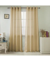 Rt Designer Collection Nancy Grommet Luxurious Modern Design Curtain Panel 54" x 95" Beige
