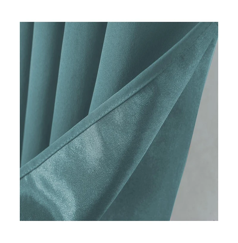 Rt Designers Collection Anchorage Blackout Grommet Curtain Panel 54" x 63" Turquoise