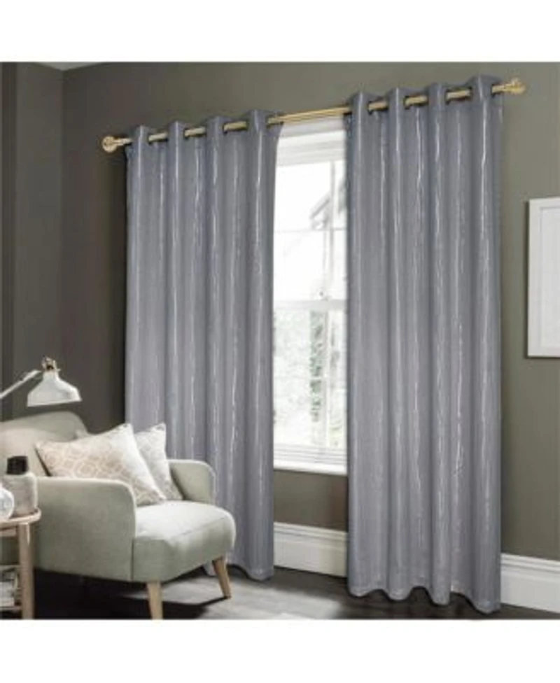 Rt Designers Collection Luxurious Iceland Metallic All Season Blackout Curtain Grommet Curtain Panel