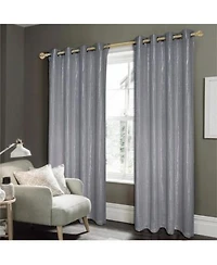 Rt Designers Collection Luxurious Iceland Metallic All Season Blackout Curtain Grommet Curtain Panel