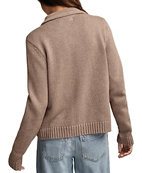 Lucky Brand Women's Collared Button-Up Cardigan Sweater