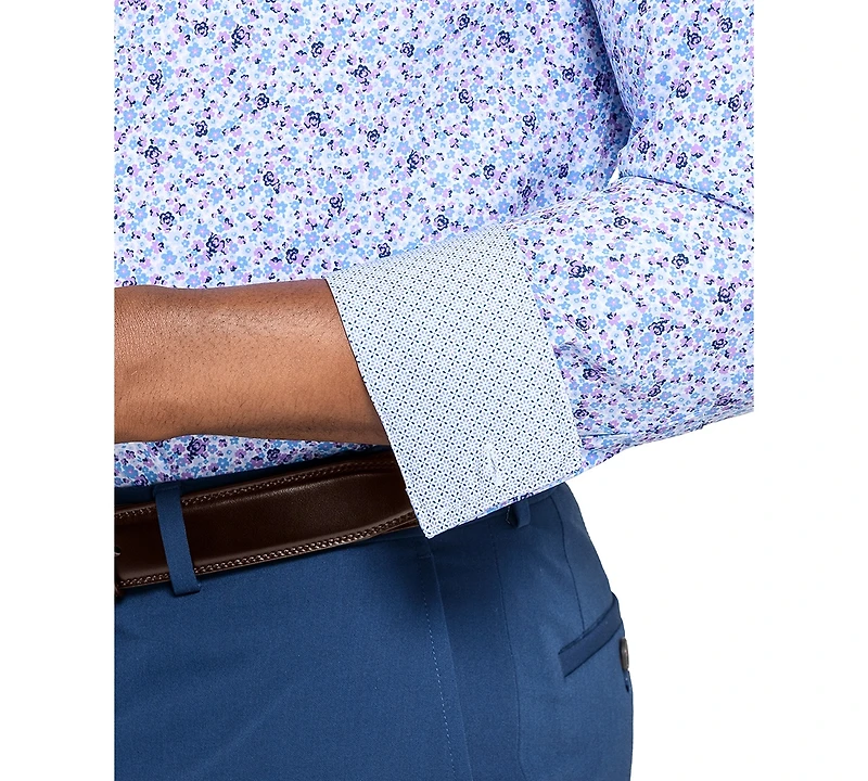 ConStruct Men's Floral-Print Dress Shirt