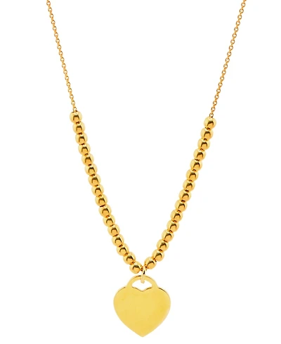 Giani Bernini Primavera Gold Over Silver Heart Pendant Ball Stud Necklace