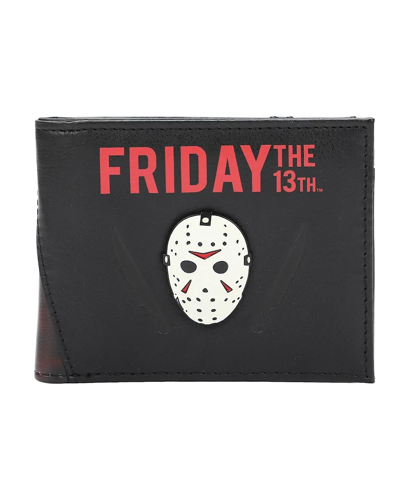 Friday the 13th Men's Jason Mask Black Bifold Wallet