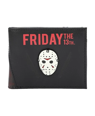 Friday the 13th Men's Jason Mask Black Bifold Wallet