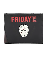 Friday the 13th Men's Jason Mask Black Bifold Wallet