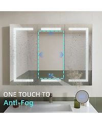 Bathroom Cabinet with Led Mirror, Anti-fog function