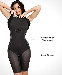 Popilush Women's Shapewear Sculpting Backless Halter A-Line Midi Dress