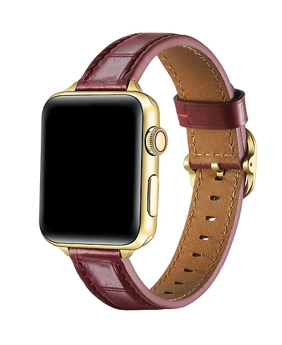 Posh Tech Carmen Skinny Croc Leather Band for Apple Watch