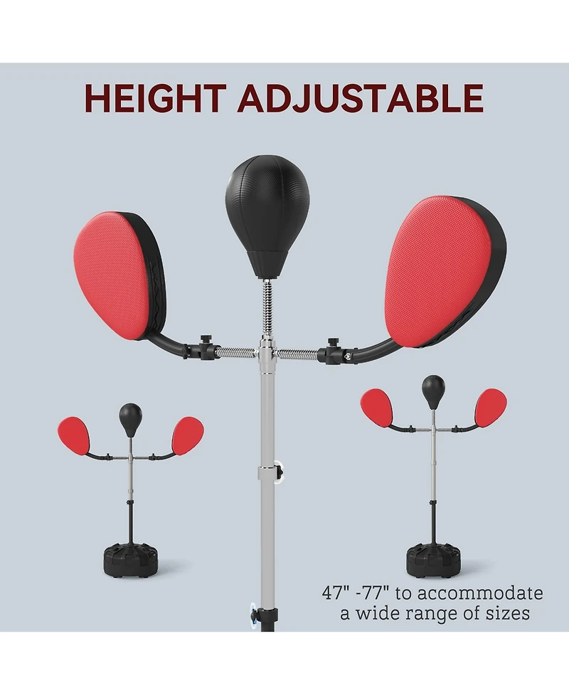 Soozier 3-in-1 Boxing Bag with Sd, Speed Bag with 2 Target Arms,