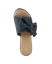 Patrizia Normajean Women's Slide Sandal with Denim-Inspired Upper