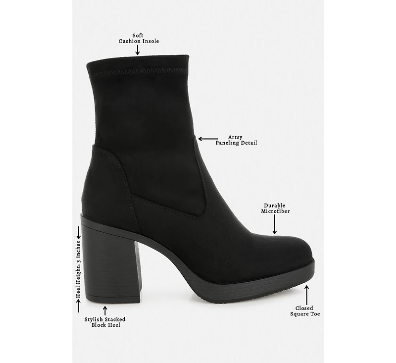 London Rag Womens Enito Microfiber Sock Boots