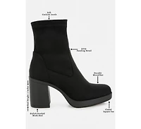 London Rag Womens Enito Microfiber Sock Boots