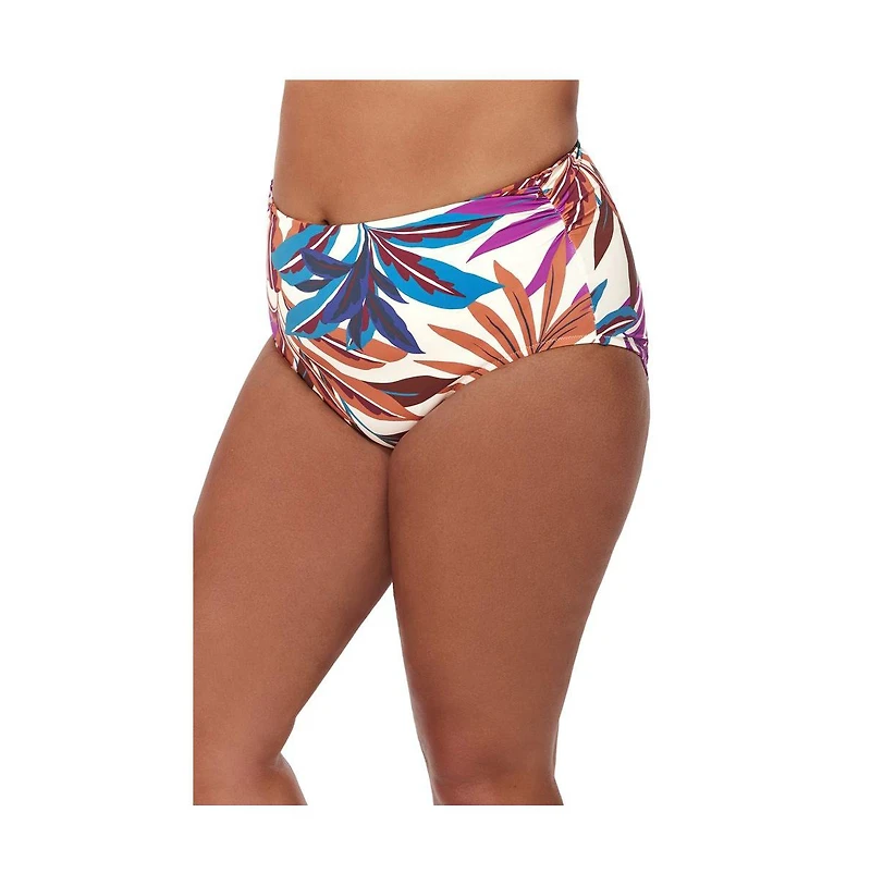 Profile by Gottex Women's Plantopia Shirred High Waist Swim Bottom