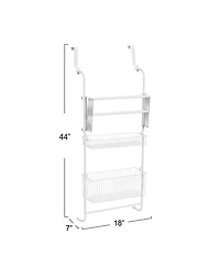 Household Essentials Metal Over the Door Drying Storage Rack, White