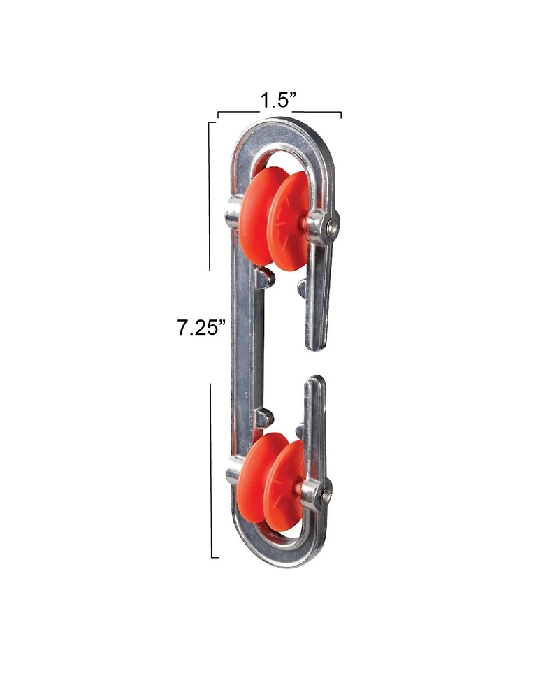 Household Essentials Metal Clothesline Spreader, Silver and Red