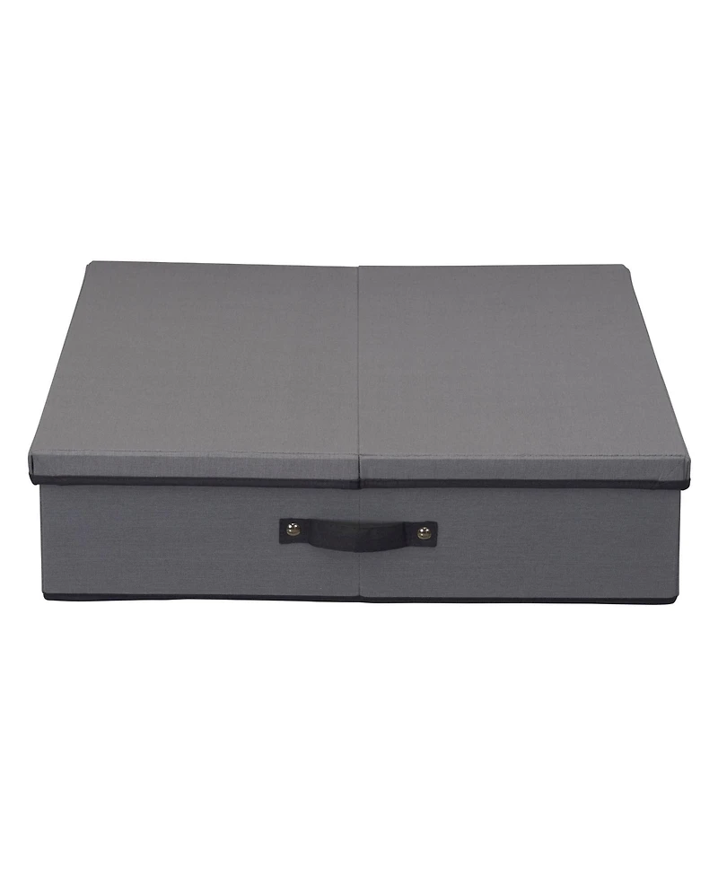 Household Essentials Wreath Storage Container, 24 Inch Wreath Storage Box with Handles, Gray