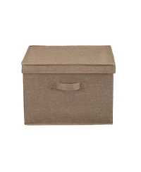 Household Essentials Square Storage Box With Lid, 15”x15”x10