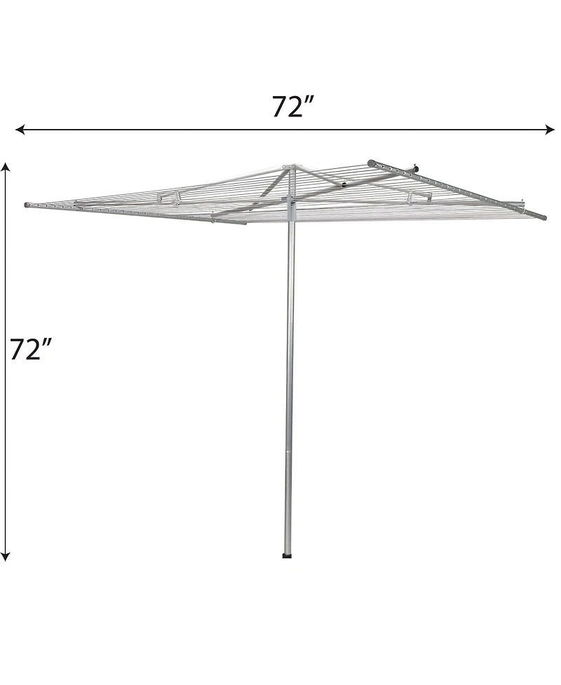 Household Essentials Parallel Clothesline Outdoor Dryer, 30 Lines with 210 Feet of Drying Space, Silver