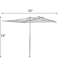 Household Essentials Parallel Clothesline Outdoor Dryer, 30 Lines with 210 Feet of Drying Space, Silver