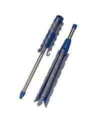 Household Essentials Collapsible Portable Indoor Tripod Clothes Drying Rack for Hanging Laundry, Silver and Blue