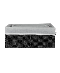 Household Essentials Wicker Basket Set, 3 Pieces, 1 Large and 2 Small Water Hyacinth Baskets, Tan