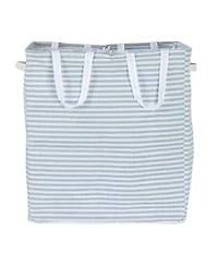 Household Essentials Rectangular Double Sorter with Handles, Blue and White Stripe