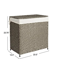 Household Essentials Handwoven Laundry Hamper, Gray