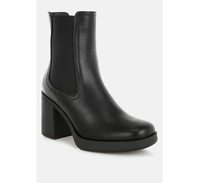 London Rag Womens Scuala Faux Leather Chelsea Boots