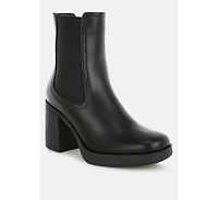 London Rag Womens Scuala Faux Leather Chelsea Boots