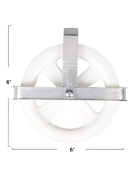 Household Essentials Clothesline Pulley, Silver and White