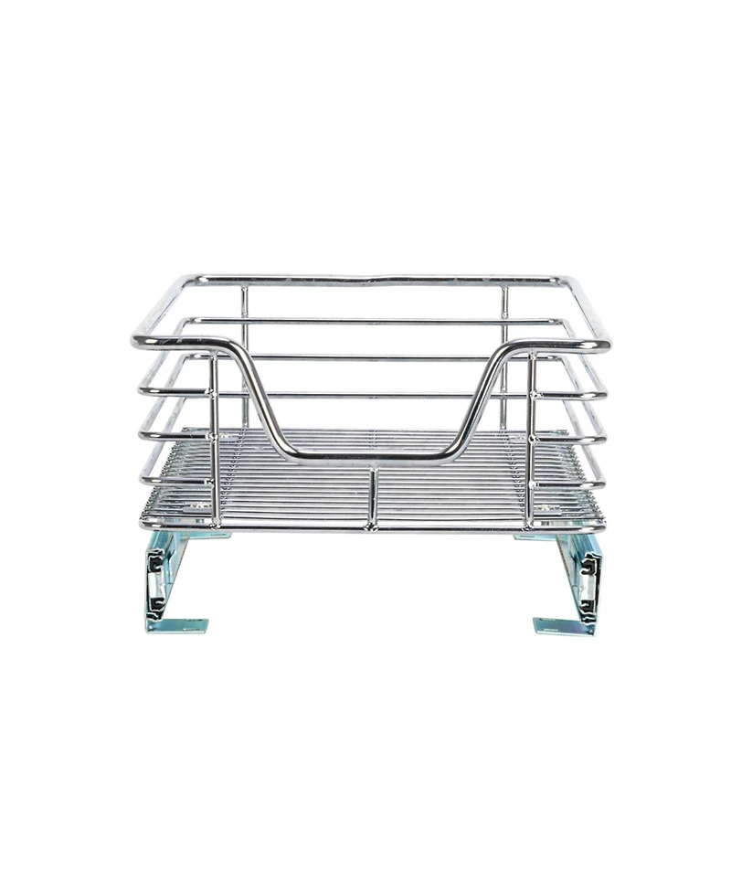 Household Essentials Glidez 11.5" W Steel Pull-Out Storage Organizer, 1-Tier Design, Chrome